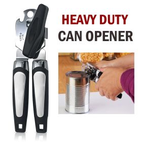 Manual Can Opener with Smooth Edge, Heavy Duty Stainless Steel Blades