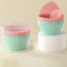 12pcs Silicone Baking Cups; Reusable Cupcake Liners; Non-stick Muffin Cups