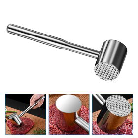 Meat Masher Tool, Cube Steak Maker, Meat Tenderizer Hammer Stainless Steel