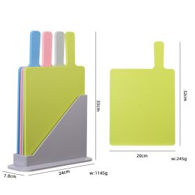 Assortment Chopping Board with Handle; 4pcs Color Box with Base