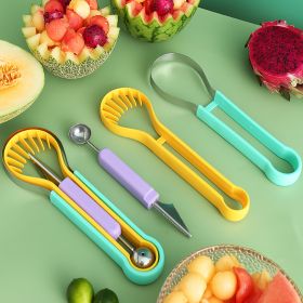 3-in-1 Fruit Digger / Carving Knife Set; Cutter Fruit Platter Separator