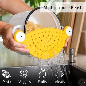 1pc Pasta Strainer - Cute Monster Eye Design - BPA Free Food Strainer