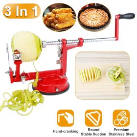 3 In 1 Apple Peeler; Manual Rotation; Kitchen Hand Cracking Corer