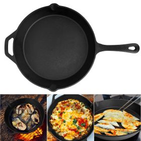 Pre-Seasoned Cast Iron Skillet, Oven Safe Cookware, Heat-Resistant Holder, 12inch Large Frying Pan