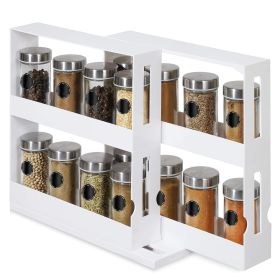 Swivel Cabinet Organizer; Revolving Rack Spice Organizer for Cabinet