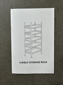 72"H Heavy Duty Storage Shelves; Adjustable 5-Tier Metal Shelving Unit with Wheels for 1750LBS