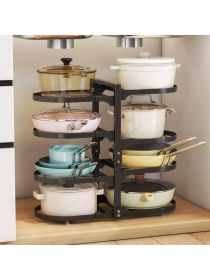 8 Tier Pots and Pans Lid Organizer Rack Holder, Adjustable Pot Organizer Rack for Under Cabinet