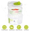 Salad Spinner Fruit Vegetable Washer; Lettuce Drainer; Hand Cranking Vegetable Dryer with Lid Fruit & Vegetable Washing