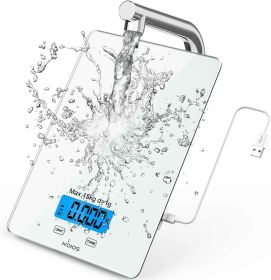 KOIOS USB Rechargeable Food Scale, 33lb/15Kg Kitchen Scale Digital Weight Grams and oz for Cooking & Baking