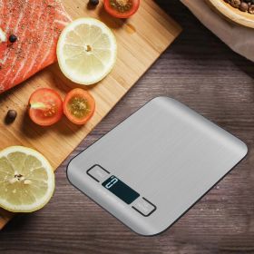 Kitchen Scale Stainless Steel Weighing for Food Diet; Measuring LCD Precision Electronic Scales