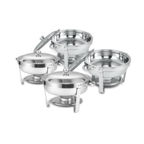 Round Buffet Catering Dish for Home and Outdoor 4 Packs