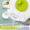 Salad Spinner Fruit Vegetable Washer; Lettuce Drainer; Hand Cranking Vegetable Dryer with Lid Fruit & Vegetable Washing