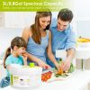 Salad Spinner Fruit Vegetable Washer; Lettuce Drainer; Hand Cranking Vegetable Dryer with Lid Fruit & Vegetable Washing