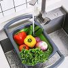 Strainers and Colanders with Extendable Handles & Collapsible: Fits Over the Sink