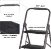 Step Ladder Folding Step Stool 2 Step Ladder with Wide Anti-Slip Pedal