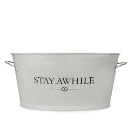 Stay Awhile Metal Drink Tub by Twine®