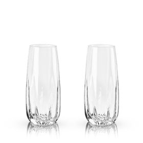 Cactus Crystal Stemless Champagne Flutes by Viski®