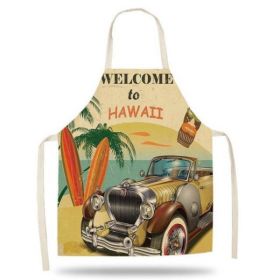 Hawaii Halter Linen Apron (Option: 55x68cm)