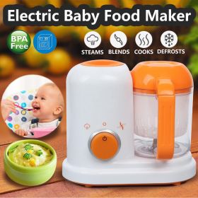 Multi-function Baby Food Processor - Warm Baby Food Cooking Blenders (Option: Orange-US)