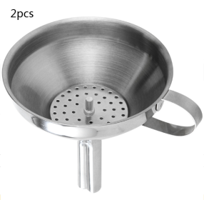 Small Mini Funnel with Filter Holes (Option: Stainless steel 2pcs)