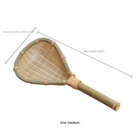 Bamboo Strainer Surface Fishing Spoon (Option: Fine Woven Medium)