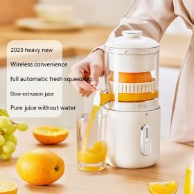 Multifunctional Wireless Electric Juicer Steel Blender USB Portable Mini Fruit Squeezer (Option: Simple White)