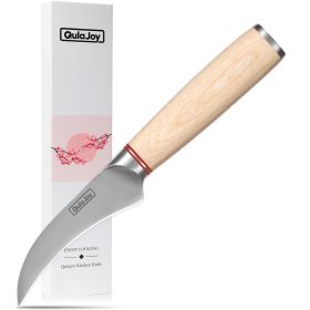 Qulajoy Japanese Cleaver Chopping Knife High Carbon Stainless Steel Knives With Wooden Handle (Option: Pairing Knife)