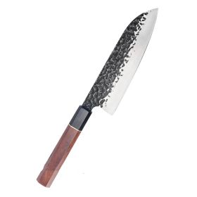 Forged Hammer Pattern, Octagonal Handle, Multi-purpose Knife for Cooking (Option: K07005)