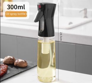 Glass Air Fryer Atomization Oil Spray Bottle (Option: 300ml-Black)