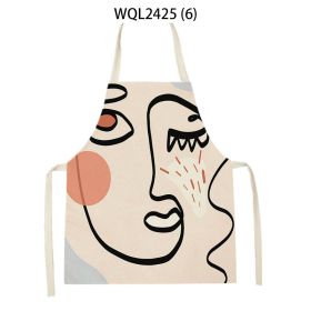 Simple Fabric Apron Kitchen Work Apron (Option: WQL2425 6-68 55cm)