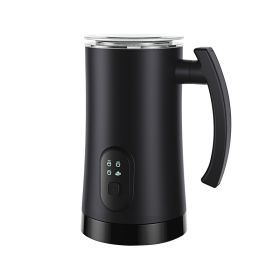 Home Automatic Stainless Steel Electric Hot And Cold Milk Whipping Machine (Option: Black-US)