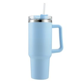 30oz Thermal Insulation Cup with Handle; Stainless Steel Water Bottle BPA Free (Color: 30oz Light blue, Capacity: 1PC)