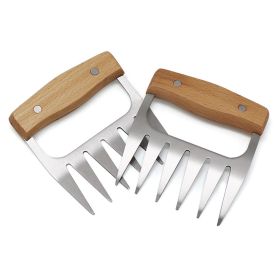 Steel/Plastic Meat Shredder Claws; BBQ Claws; Pulled Meat Fork Paws for Shredding All Meats (Ships From: China, Color: YX221113-Steel)