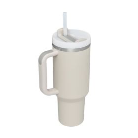 1200ml (40oz) Stainless Steel Mug / Cup Travel Thermos Tumbler with Handle Straw (Color: L, Capacity: 1200ml)