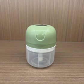 1pc Electric USB Charging  Mini Chopper, Food Processor (Color: green, size: 250ML)