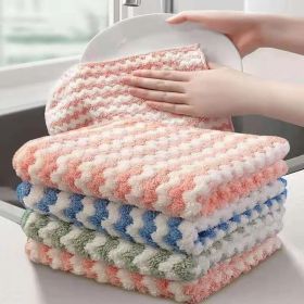 30x30cm 5/10PCS Kitchen Scouring Pad Towel Dishcloth Household Rags Microfiber Non-stick Oil Table Cleaning Cloth Wipe (type: 5PCS)