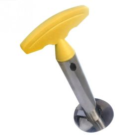 Stainless Steel Pineapple Slicer Peeler Cutter (Color: Yellow)