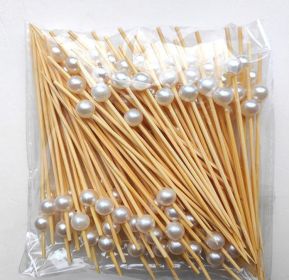 Disposable Fruit Fork Plastic (Option: White Pearl 100 Bags)